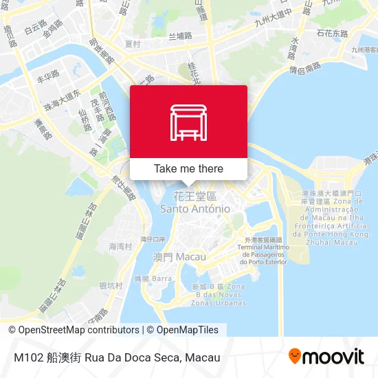 M102 船澳街 Rua Da Doca Seca地圖
