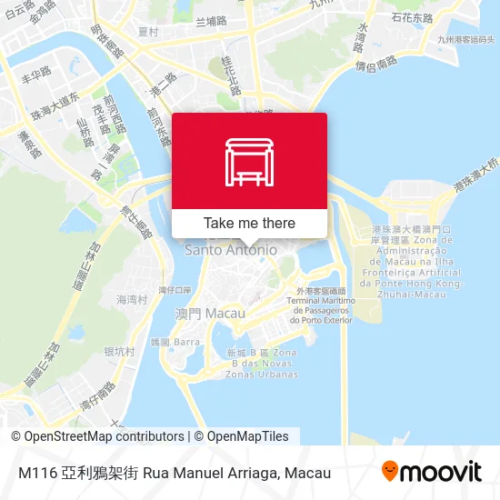 M116 亞利鴉架街 Rua Manuel Arriaga map