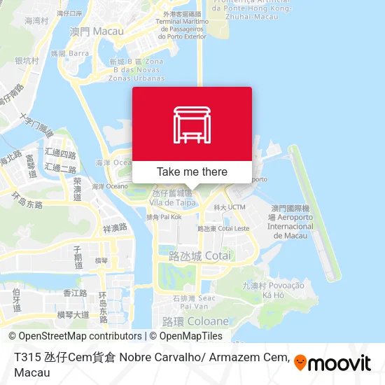 T315 氹仔Cem貨倉 Nobre Carvalho/ Armazem Cem地圖