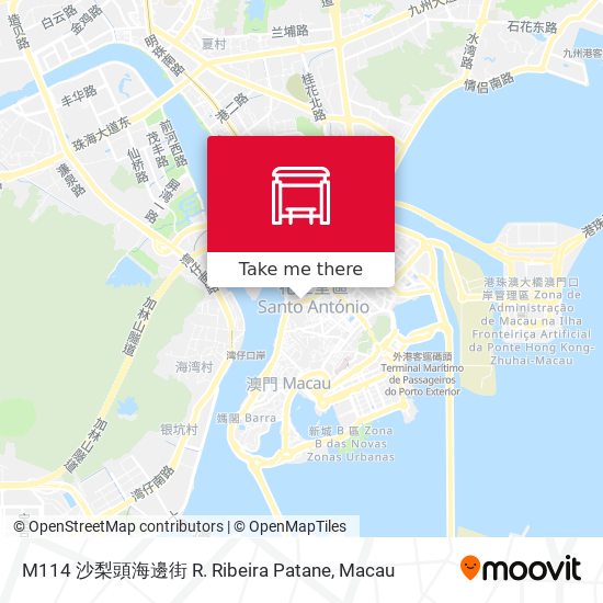 M114 沙梨頭海邊街 R.  Ribeira  Patane map
