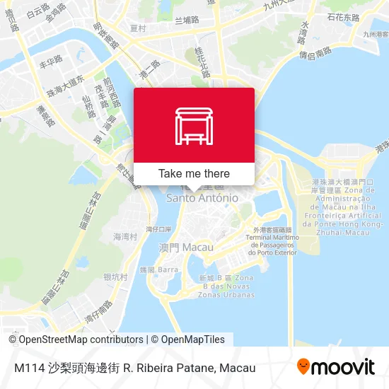 M114 沙梨頭海邊街 R.  Ribeira  Patane map