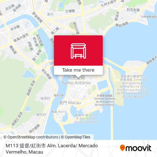 M113 提督 / 紅街市 Alm. Lacerda/ Mercado Vermelho地圖