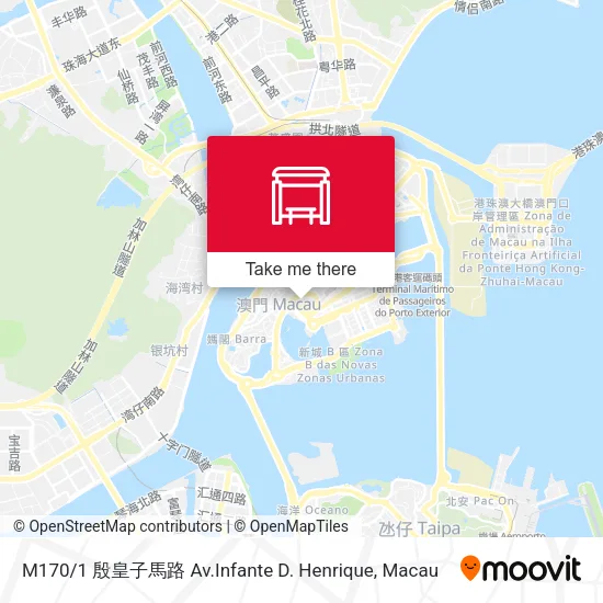 M170 / 1 殷皇子馬路 Av.Infante D. Henrique地圖