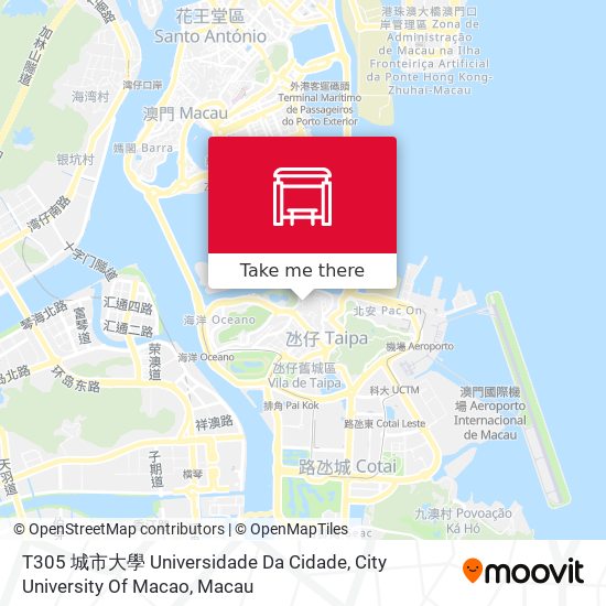 T305 城市大學 Universidade Da Cidade, City University Of Macao map