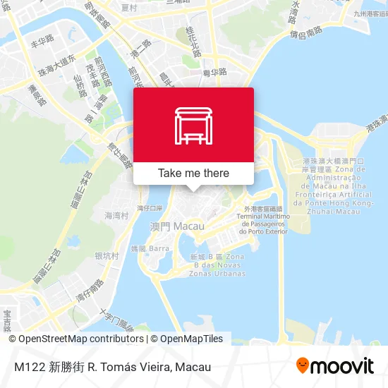 M122 新勝街 R. Tomás  Vieira地圖