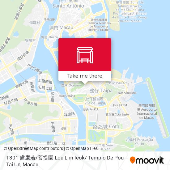T301 盧廉若 / 菩提園 Lou Lim Ieok/ Templo De Pou Tai Un map