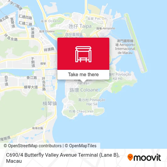 C690 / 4 蝴蝶谷大馬路總站 (B車道) Av. Vale Das Borboletas / Terminal (Via / Lane B)地圖