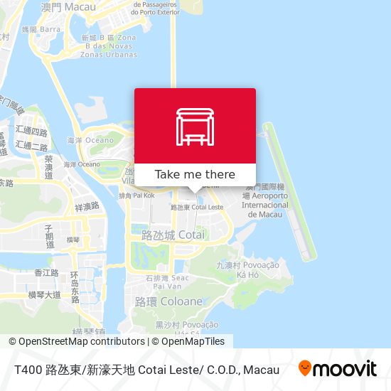 T400 路氹東 / 新濠天地 Cotai Leste/ C.O.D. map