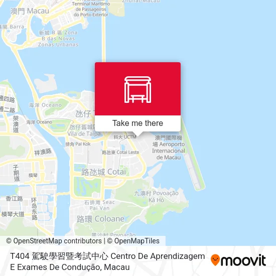 T404 駕駛學習暨考試中心 Centro De Aprendizagem E Exames De Condução map