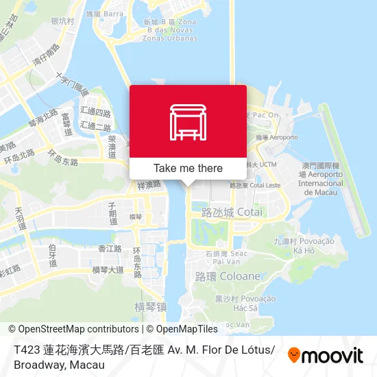 T423 蓮花海濱大馬路 / 百老匯 Av. M. Flor De Lótus/ Broadway map