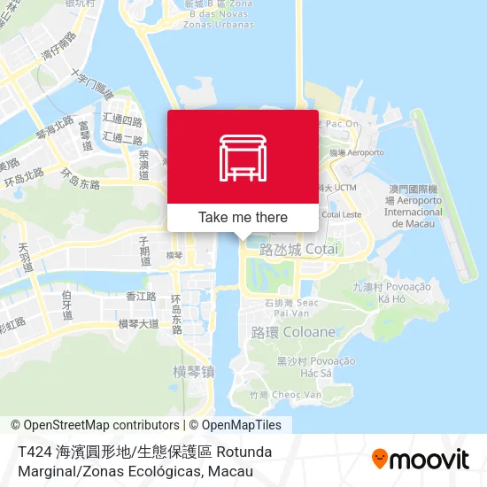 T424 海濱圓形地 / 生態保護區 Rotunda Marginal / Zonas Ecológicas map