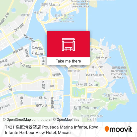 T421 皇庭海景酒店  Pousada Marina Infante, Royal Infante Harbour View Hotel地圖