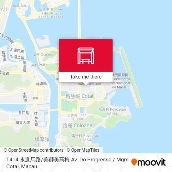 T414 永進馬路 / 美獅美高梅 Av. Do Progresso / Mgm Cotai地圖