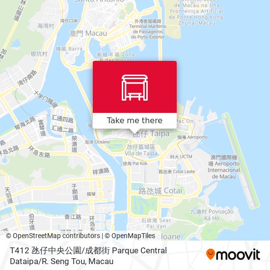T412 氹仔中央公園 / 成都街 Parque Central Dataipa / R. Seng Tou map