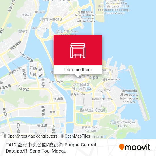 T412 氹仔中央公園 / 成都街 Parque Central Dataipa / R. Seng Tou地圖