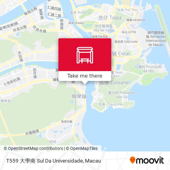 T559 大學南 Sul Da Universidade map