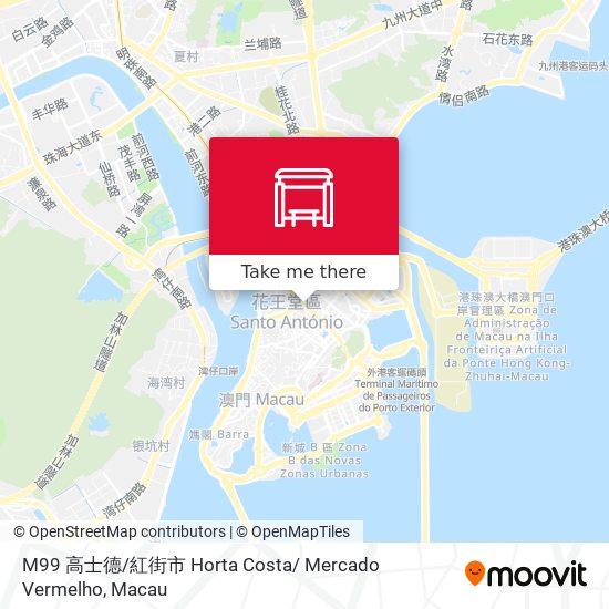 M99 高士德 / 紅街市 Horta Costa/ Mercado Vermelho map