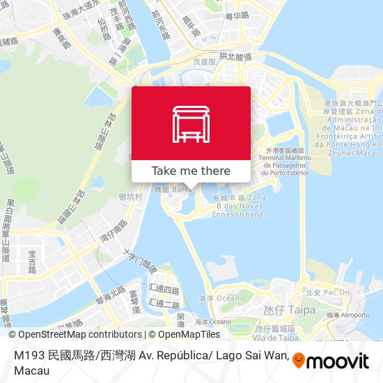 M193 民國馬路 / 西灣湖 Av. República/ Lago Sai Wan map