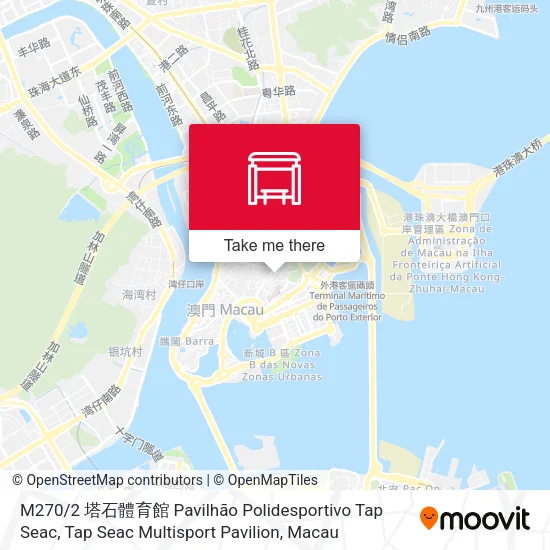 M270 / 2 塔石體育館 Pavilhão Polidesportivo Tap Seac, Tap Seac Multisport Pavilion map