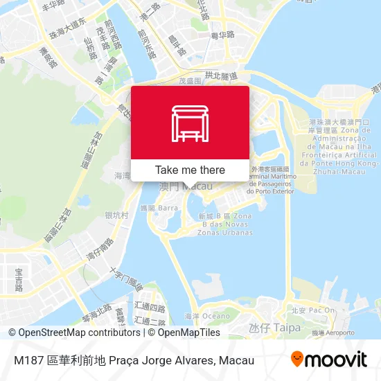 M187 區華利前地 Praça Jorge Alvares地圖