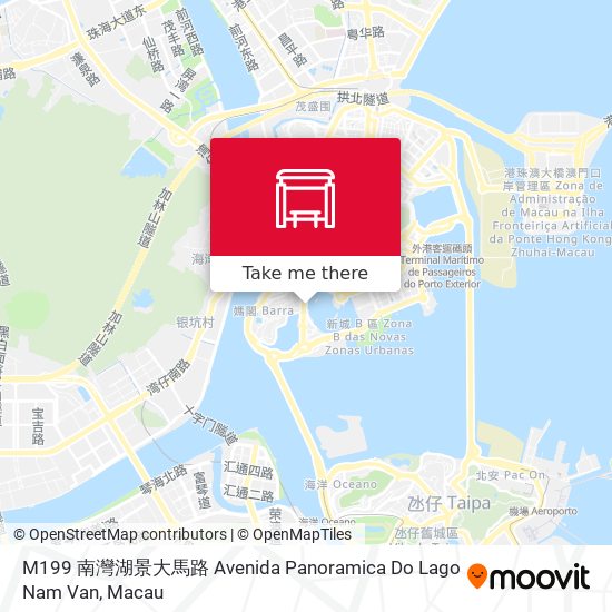 M199 南灣湖景大馬路 Avenida Panoramica Do Lago Nam Van map