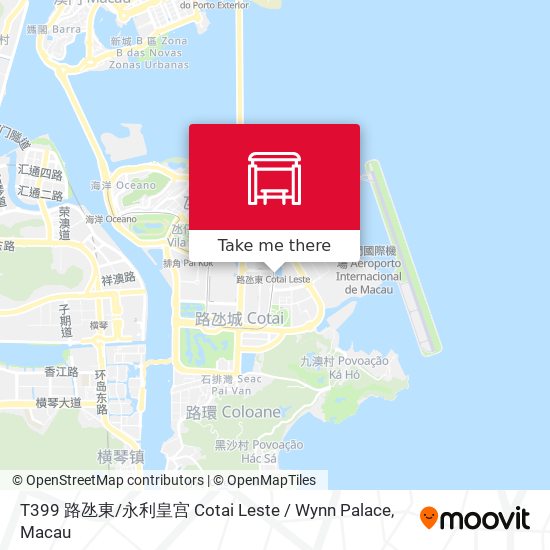 T399 路氹東 / 永利皇宫 Cotai Leste / Wynn Palace map