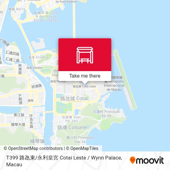 T399 路氹東 / 永利皇宫 Cotai Leste / Wynn Palace map