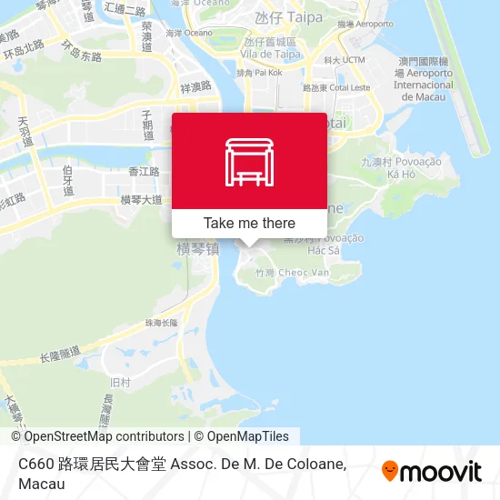 C660 路環居民大會堂 Assoc. De M. De Coloane map
