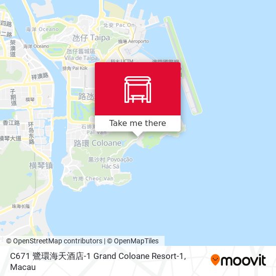 C671 鷺環海天酒店-1 Grand Coloane Resort-1 map