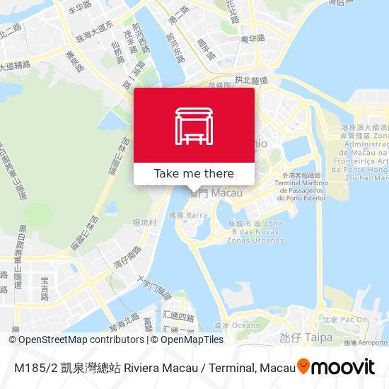 M185 / 2 凱泉灣總站 Riviera Macau / Terminal map