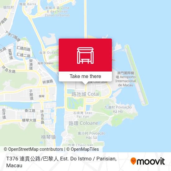 T376 連貫公路 / 巴黎人 Est. Do Istmo / Parisian map
