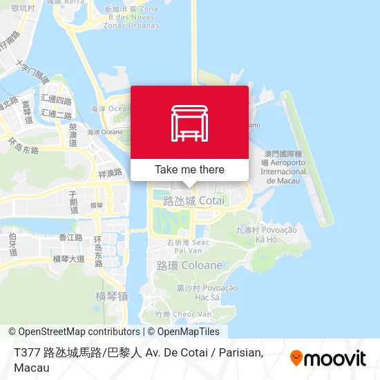 T377 路氹城馬路 / 巴黎人 Av. De Cotai / Parisian地圖