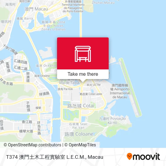 T374 澳門土木工程實驗室 L.E.C.M.地圖