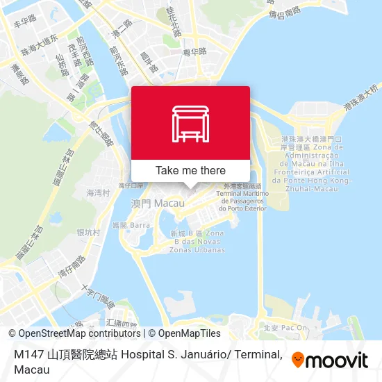 M147 山頂醫院總站 Hospital S. Januário/ Terminal地圖