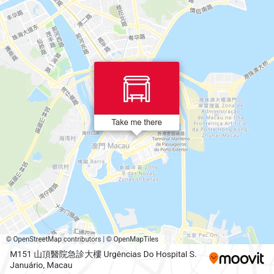 M151 山頂醫院急診大樓 Urgências Do Hospital S. Januário map