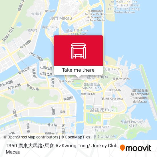 T350 廣東大馬路 / 馬會 Av.Kwong Tung/ Jockey Club map