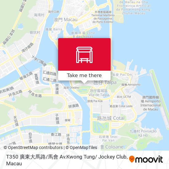 T350 廣東大馬路 / 馬會 Av.Kwong Tung/ Jockey Club地圖