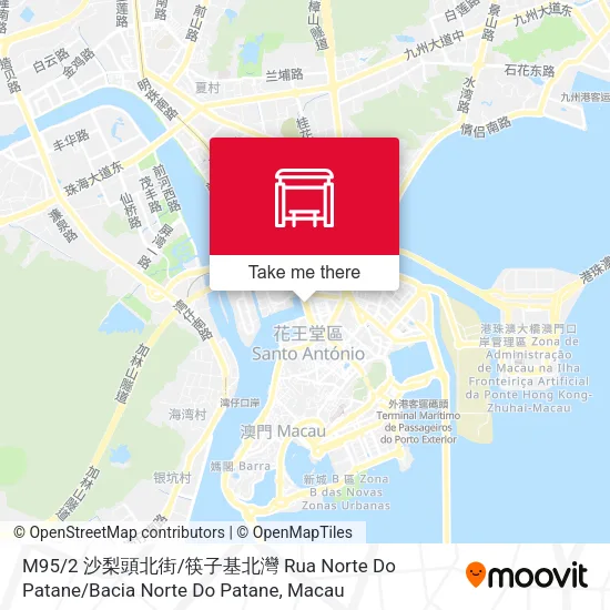 M95 / 2 沙梨頭北街 / 筷子基北灣 Rua Norte Do Patane / Bacia Norte Do Patane地圖