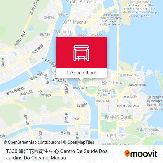 T338 海洋花園衛生中心 Centro De Saúde Dos Jardins Do Oceano地圖