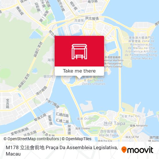 M178 立法會前地 Praça Da Assembleia Legislativa map