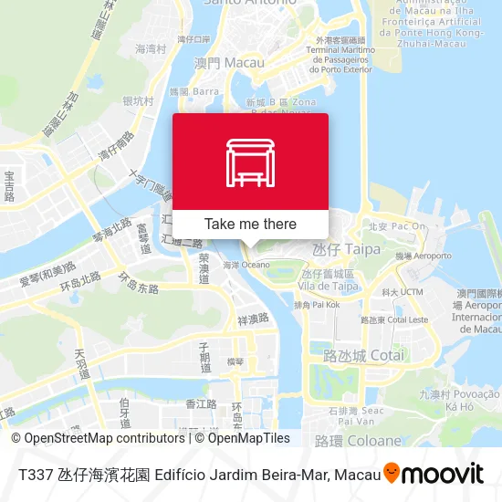 T337 氹仔海濱花園 Edifício Jardim Beira-Mar地圖