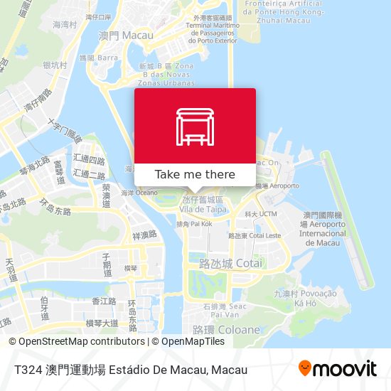 T324 澳門運動場 Estádio De Macau map