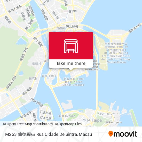 M263 仙德麗街 Rua Cidade De Sintra map