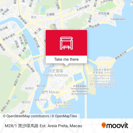 M28/1 黑沙環馬路 Est. Areia Preta地圖
