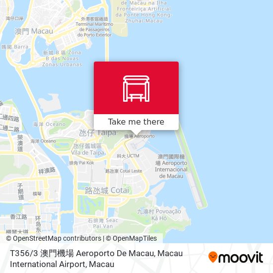 T356 / 3 澳門機場 Aeroporto De Macau, Macau International Airport map
