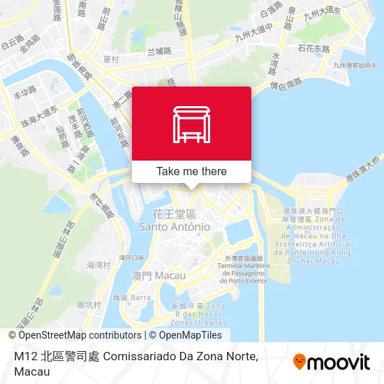M12 北區警司處 Comissariado Da Zona Norte地圖