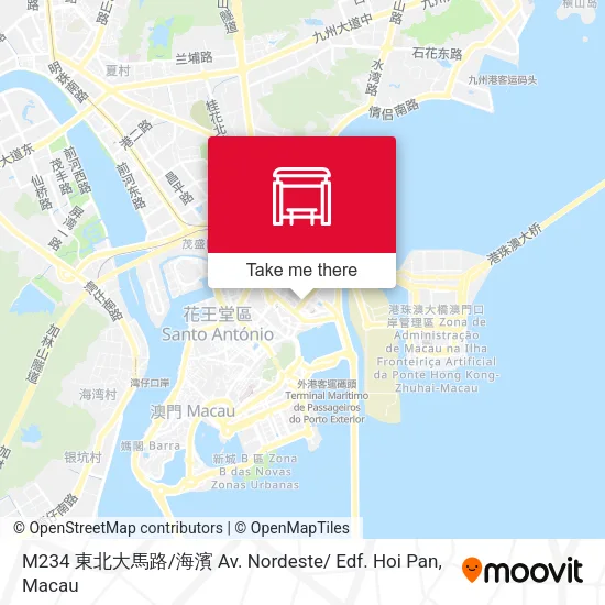 M234 東北大馬路 / 海濱 Av. Nordeste/ Edf. Hoi Pan map