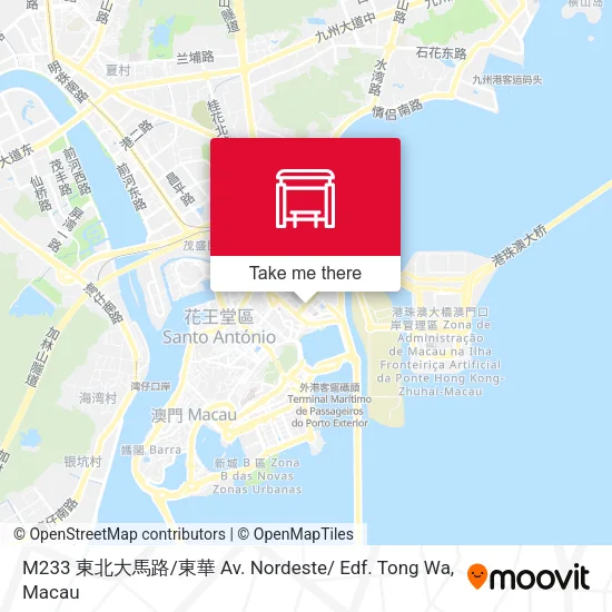 M233 東北大馬路 / 東華 Av. Nordeste/ Edf. Tong Wa map