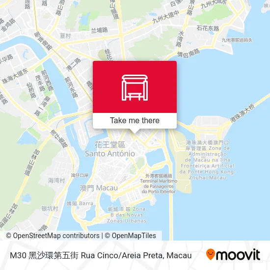 M30 黑沙環第五街 Rua Cinco / Areia Preta map