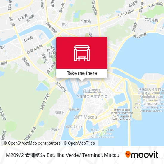 M209 / 2 青洲總站 Est. Ilha Verde/ Terminal地圖
